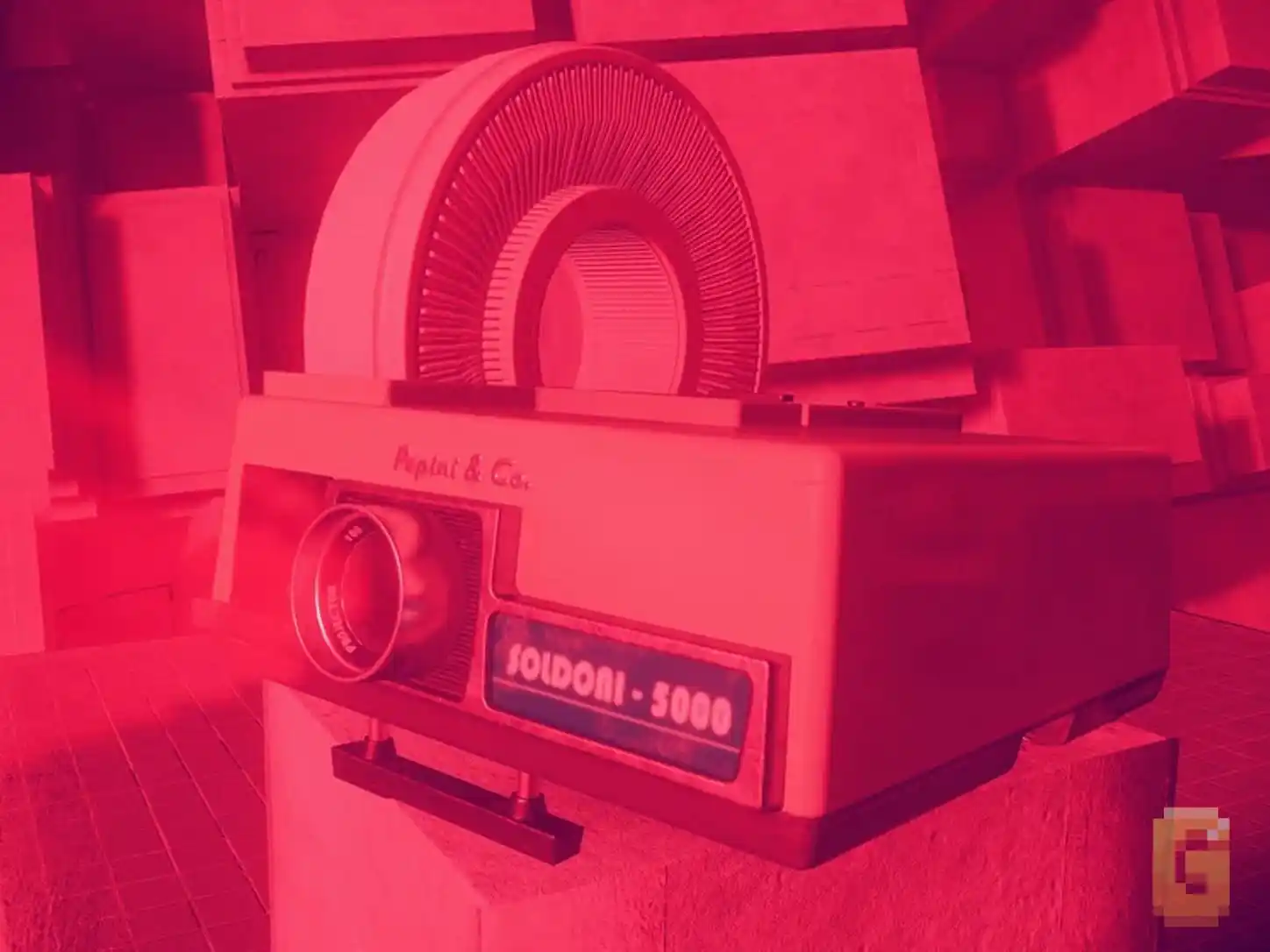 The Slide Projector used when looking at why did Trench release the Hiss in Control