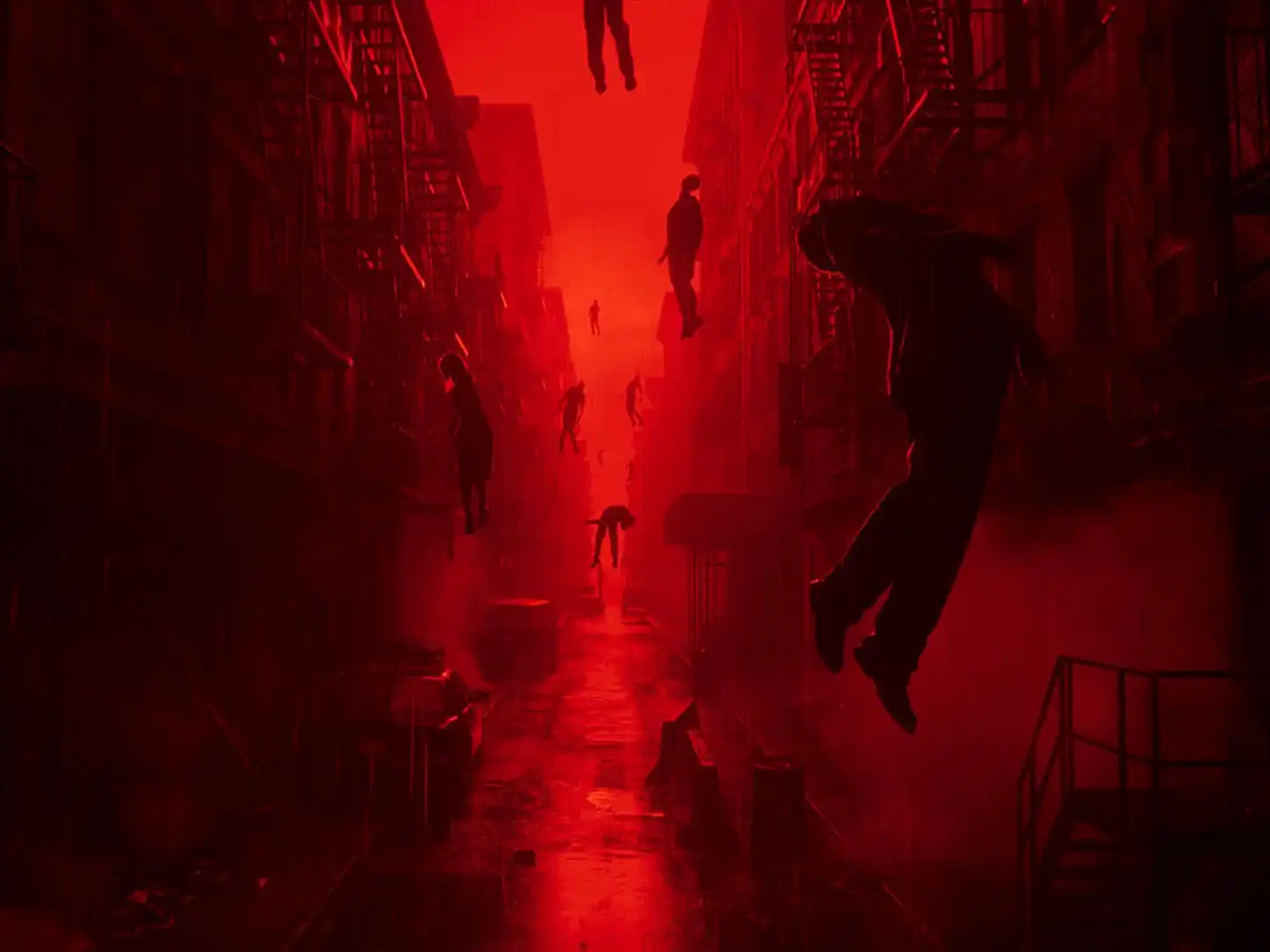 A corrupted New York City street showing the aftermath of why did Trench release the Hiss in Control