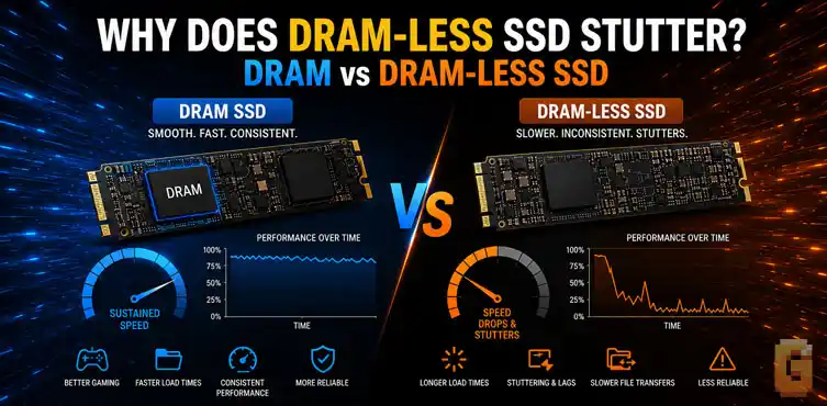 Why Does DRAM-less SSD Stutter? DRAM vs DRAM-less SSD