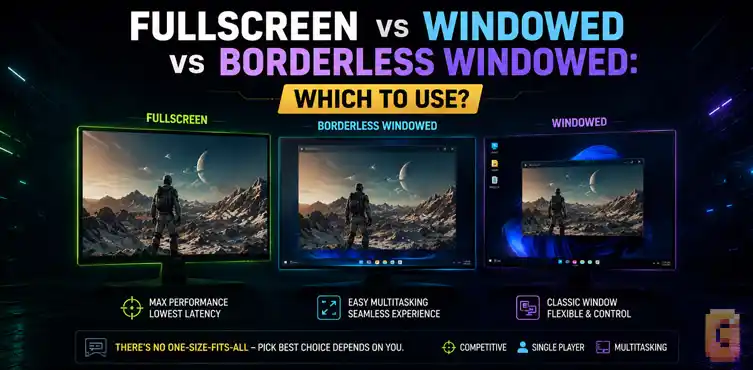 Fullscreen vs Windowed vs Borderless Windowed: Which to Use?