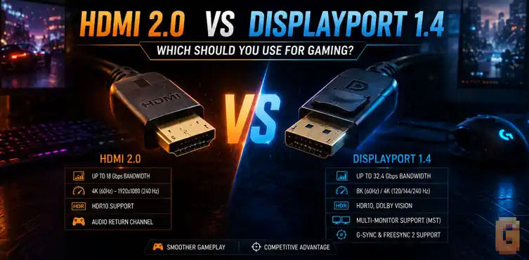 HDMI 2.0 vs DisplayPort 1.4: Which Should You Use for Gaming