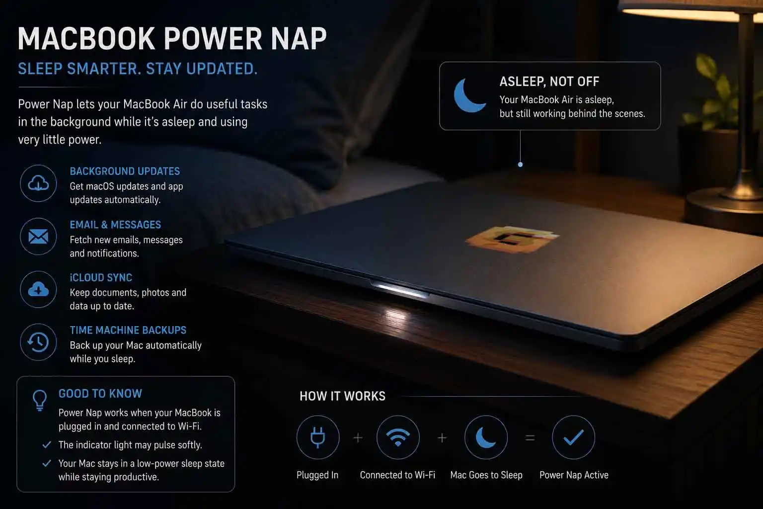 MacBook Power Nap explained background updates.