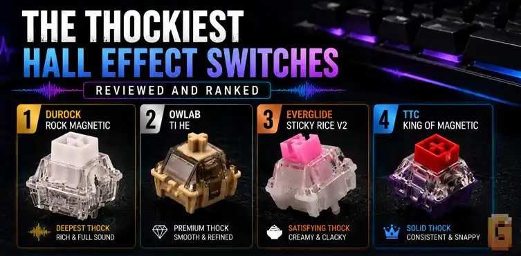 The Thockiest Hall Effect Switches Reviewed and Ranked