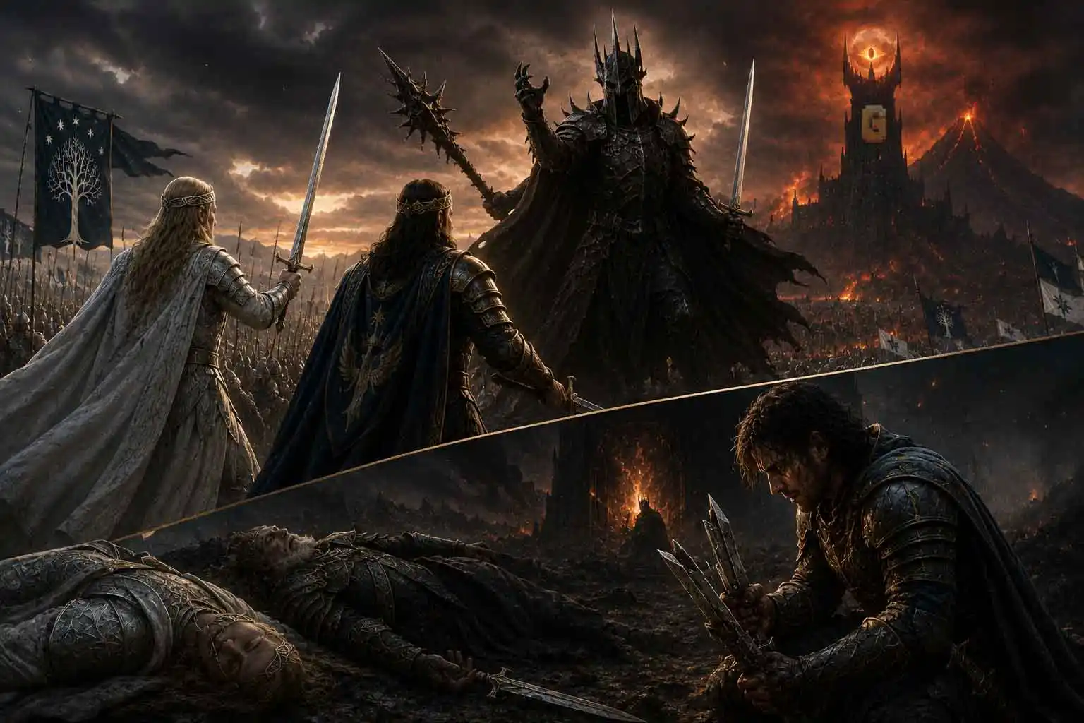 Final confrontation with Sauron during the War of the Last Alliance
